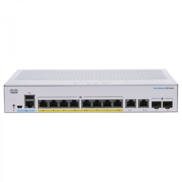 Switch Cisco CBS350-8FP-E-2G 8 Puertos PoE+ 120W + 2 SFP C